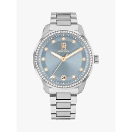 Montre À Cadran Bleu Et Monogramme Th Th85 Crystals Watch/Silver