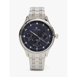 Montre En Acier Inoxydable À Cadran Bleu Gianna Watch/Silver