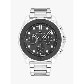 Montre À Maillons Et Lunette En Silicone Gris Morgan Watch/Silver