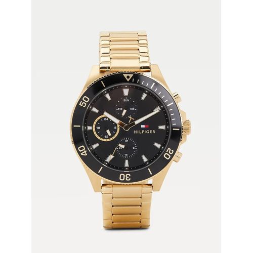Montre Multifonction À Maillons Plaqué Or Larson Watch/Yellow Gold