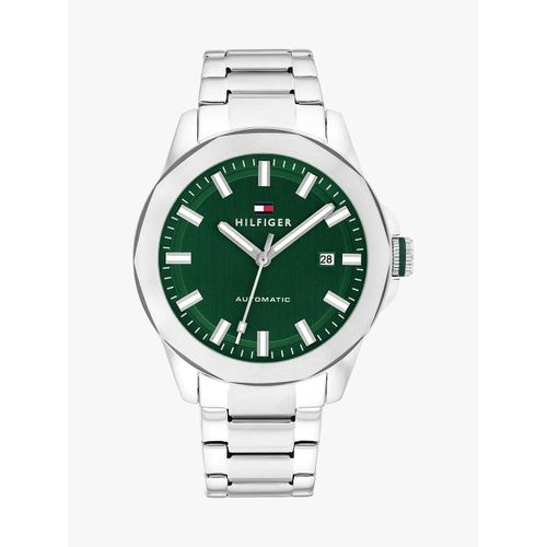 Montre En Acier Inoxydable À Cadran Vert Lars Watch/Silver