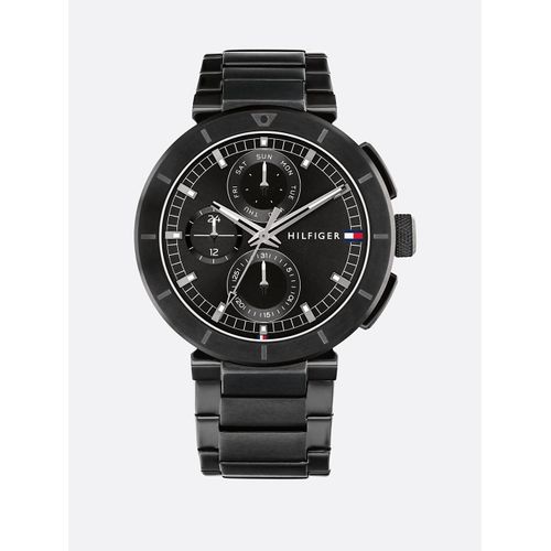Montre En Acier Inoxydable Plaqué Ion Noir Lorenzo Watch/Black