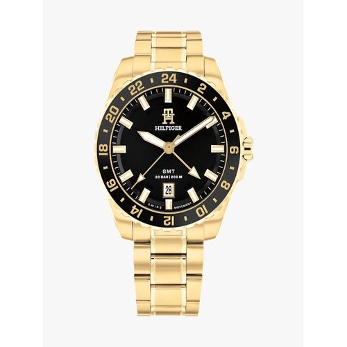 Montre Plaqué Or À Cadran Noir Th85 Watch/Gold