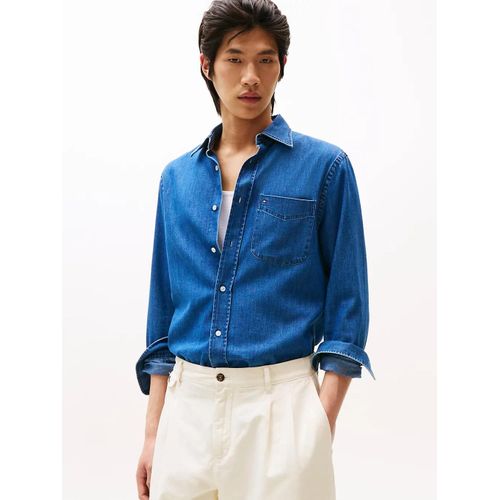 Chemise En Denim Léger Coupe Standard Lightweight Denim Rf Shirt/Mid Blue Denim - Xl