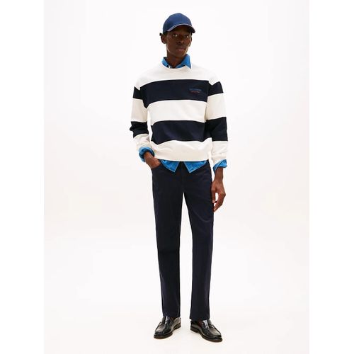 Pantalon Jambe Droite Denton Denton 5pkt Cotton Satin/Navy Blue - 40-36