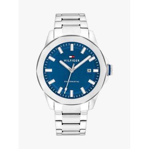 Montre Bracelet À Maillons Et Cadran Bleu Lars Watch/Silver