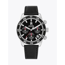 Montre Chronographe À Bracelet En Cuir Noir Th85 Watch/Black