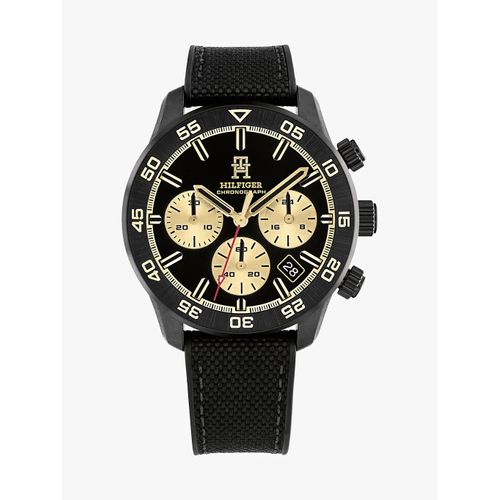 Montre Chronographe Noire À Monogramme Th Th85 Watch/Black