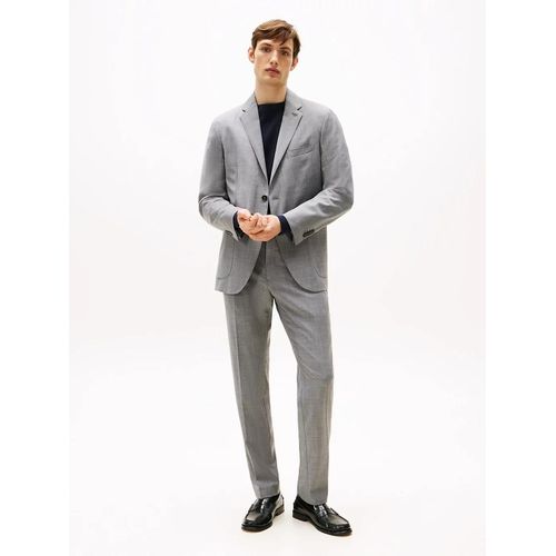 Pantalon Slim En Laine Mélangée Tech Wool Fabric/Grey - 54