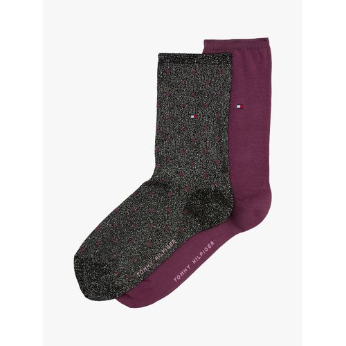 Lot De 2 Paires De Chaussettes Pois Th Women Sock Dot 2p/black Lurex 39