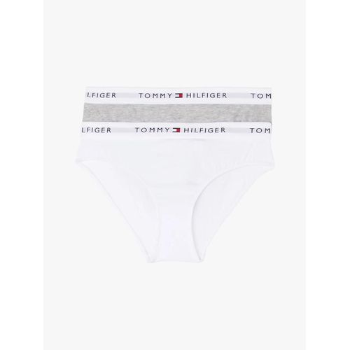 Lot De 2 Culottes À Ceinture À Logo 2 Pk Bikini/Light Gry Heather/White - 14-16