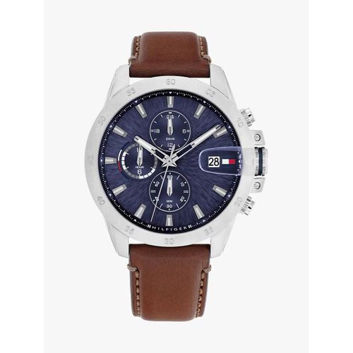 Montre Bracelet En Cuir À Cadran Bleu Jameson Watch/Brown