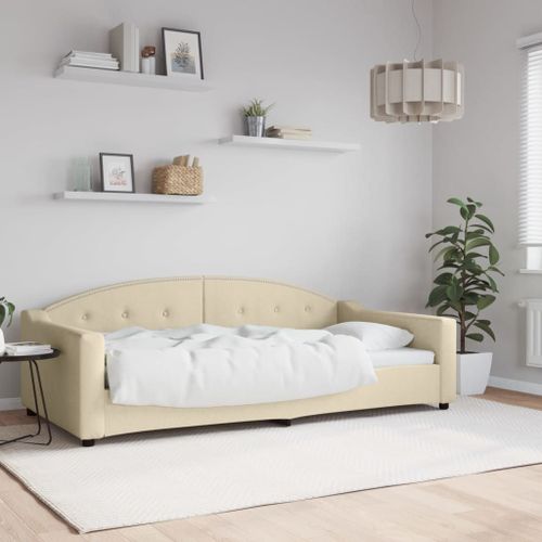 Vidaxl Lit De Repos Crème 100x200 Cm Tissu