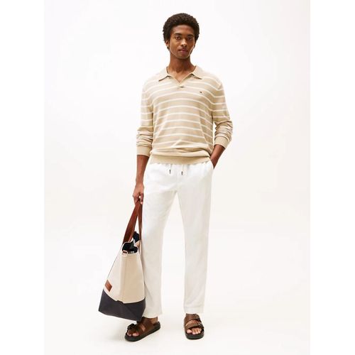 Pantalon Fuselé Décontracté Harlem En Lin Mélangé Harlem Sorona Linen/Ivory Silk - 40-36