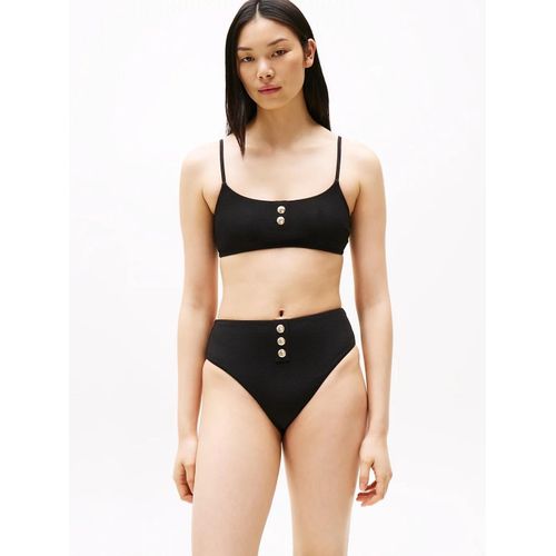 Haut De Bikini Bralette À Bouton Estampé Bralette (Ext Sizes)/Black - L