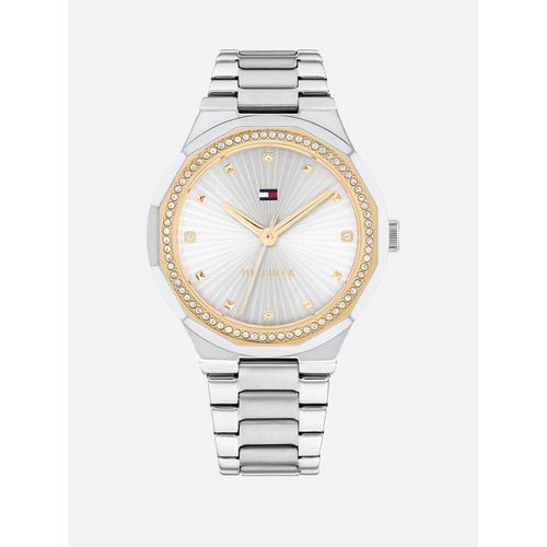 Montre Bracelet En Acier Inoxydable Sertie De Cristaux Piper Watch/Silver