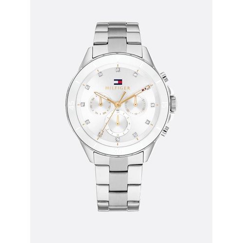 Montre Bracelet En Acier Inoxydable À Cadran Blanc Mellie Watch/Silver
