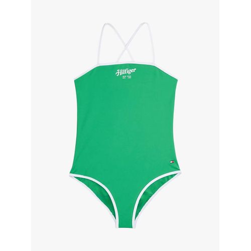 Maillot De Bain Croisé À Logo One Piece/Radiant Green - 14-16