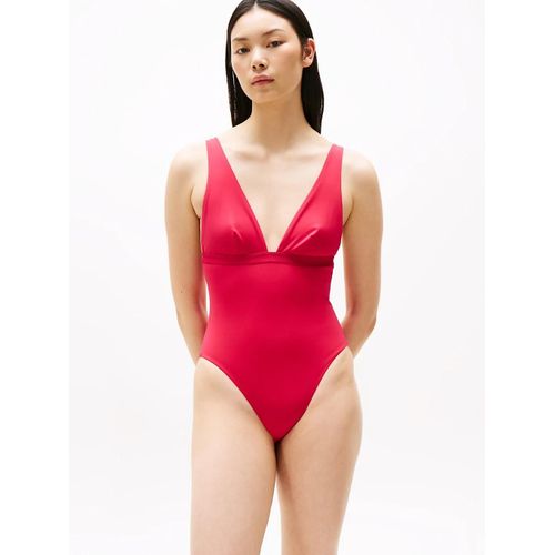 Maillot De Bain Tonal Logo Plunge One Piece Rp Ext/Vivacious Pink - Xl