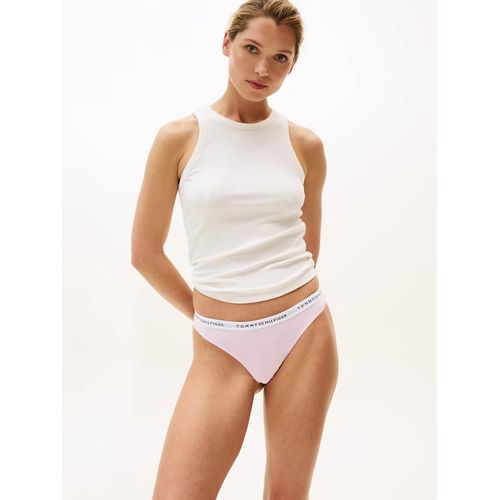 String À Ceinture À Motif Logo Pt Cotton Thong/Light Pink - M