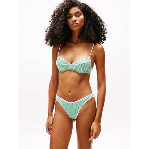 Haut De Bikini Corbeille Côtelé Uw Demi/Seersucker Radiant Green/ White - 80c