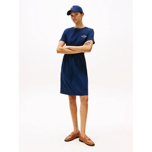 Robe T-Shirt Courte À Logo Hilfiger Tee Dress/Dark Blue - L