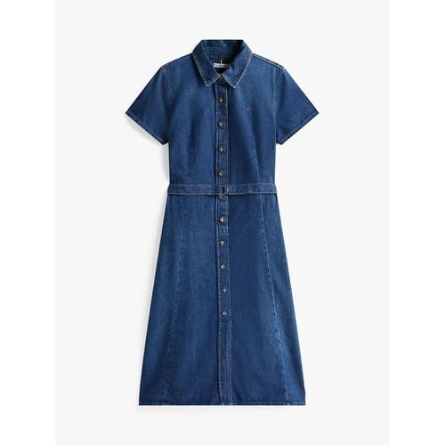 Robe Chemise Midi Adaptive En Denim Adp Dnm Ss Midi Shirt Dress Drn/New Doreen - 32