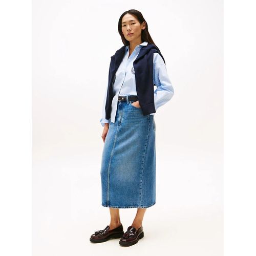 Jupe Midi Droite En Denim Taille Haute Dnm Lana Midi Hw Skirt/Lana - 34