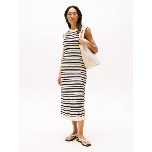 Robe Pull Midi En Crochet Sans Manches Crochet C-Nk Sl Midi Swt Dress/Desert Sand Dune/Dark N N Stp - Xl