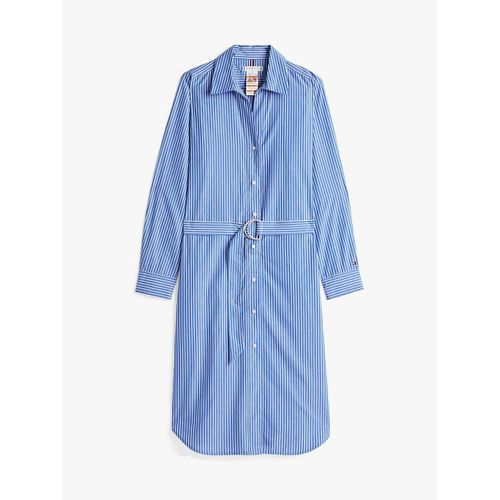 Robe Chemise Midi Adaptive En Popeline Adp Ess Poplin Regular Shirt Drs/Blue - 46