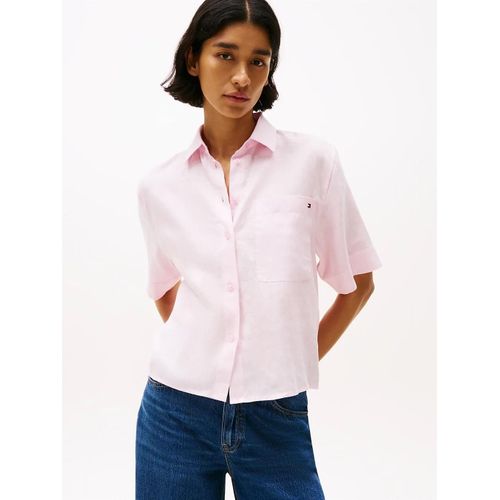 Chemise À Manches Courtes En Lin Décontractée Ess Linen Relaxed S/S Shirt/Light Pink - 44