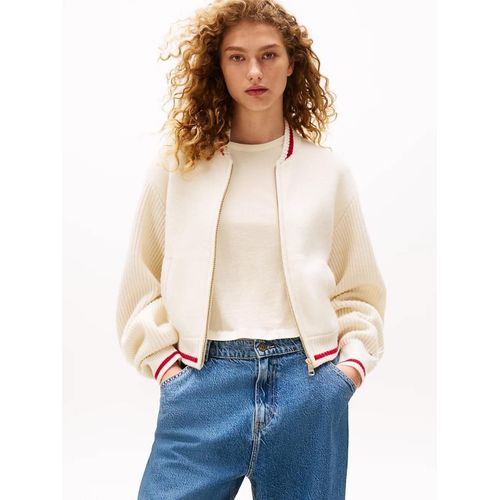 Bomber En Laine Mélangée The Sofia Capsule Th X Srg Knit Varsity/Cream - S