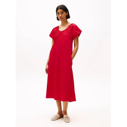 Robe Midi Décolletée Summer Co Puff S/S Midi Dress/Red - 44