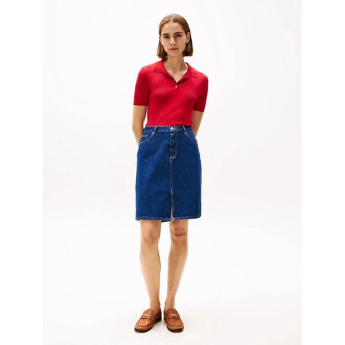 Jupe Courte Droite En Denim Dnm Knee Straight Skirt Rw Ace/Ace - 44