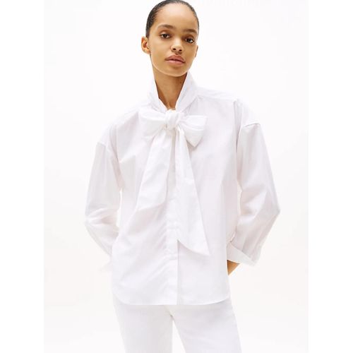Chemise Coupe Décontractée À N?ud Soft Co Bow Collar Ls Shirt/Optic White - 42
