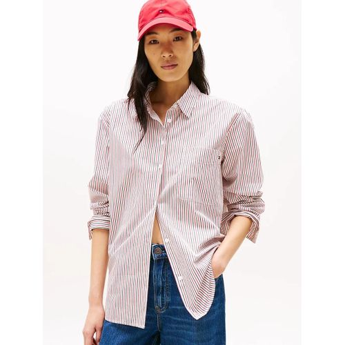 Chemise Oversize À Rayures Ess Poplin Easy Fit Shirt/Red White Blue Thin Stp - 40