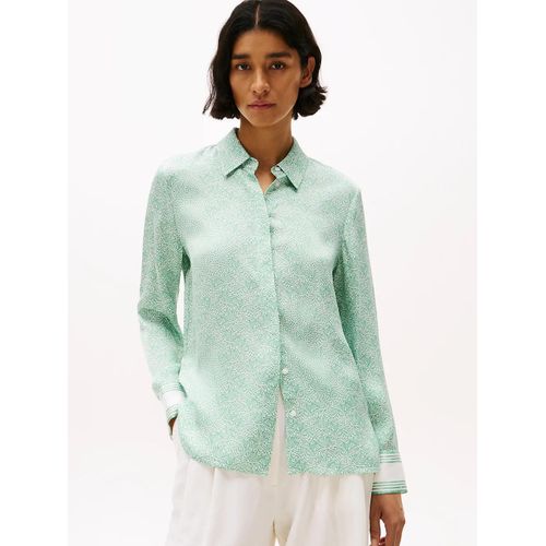 Chemise En Satin Coupe Standard Sateen Regular Ls Shirt/Illustrated Wave/ Fort Green - 38