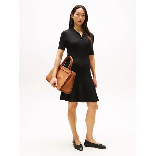 Robe Polo Courte Côtelée Rib Button F&f Polo Swt Dress/Black - M