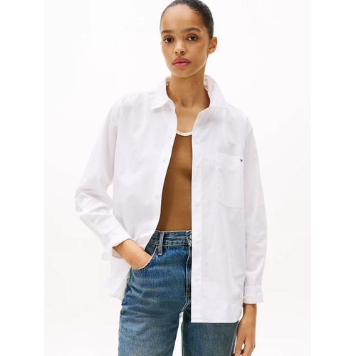 Chemise Oversize À Rayures Ess Poplin Easy Fit Shirt/Optic White - 32