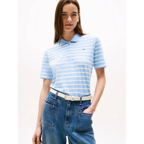 Polo Collection 1985 En Coton Piqué 1985 Reg Pique Polo Ss/Breton Stp Vessel Blue/ Ecru - S