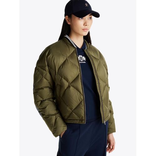 Bomber Décontracté Matelassé De Duvet Casual Quilted Down Bomber/Olive Green - Xxs