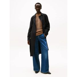 Trench-Coat Croisé Ceinturé Essential Fluid Trench/Black - 34