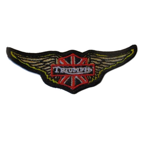 Mini Patch Triumph Avec Des Ailes 8x2.5 Cm Drapeau Uk Moto Anglaise