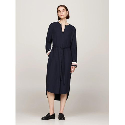 Robe Décontractée Global Stripe Longueur Midi Global Stp Viscose Rlxd Dress/Navy Blue - 42