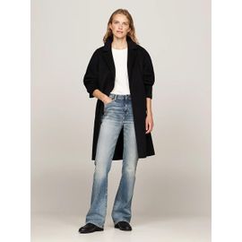 Manteau Ceinturé Double Face À Logo Tamponné Reg Df Wool Belted Coat/Black - 32