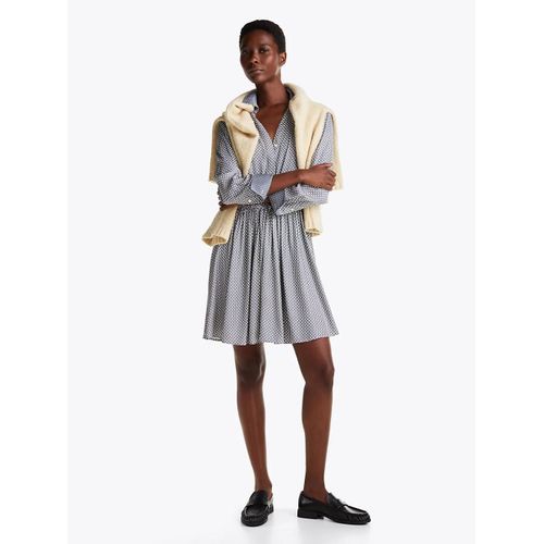 Robe Courte Ajustée Et Évasée À Ceinture Fluid Vis Belted Short Dress/Light Grey - 44