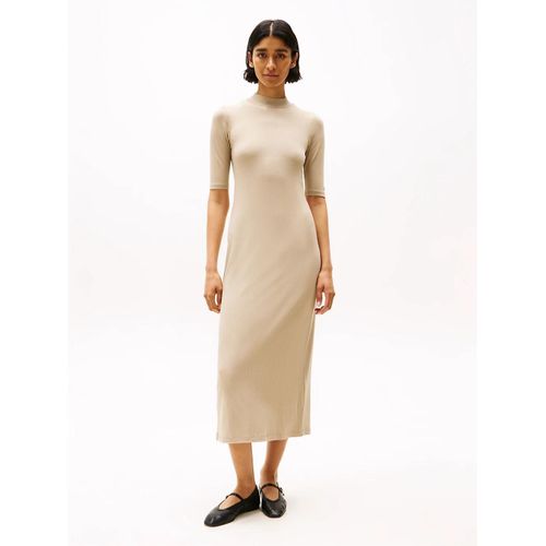 Robe Moulante Longueur Midi Côtelée Slim 5x2 Rib Midi Dress 1/2/Light Brown - M