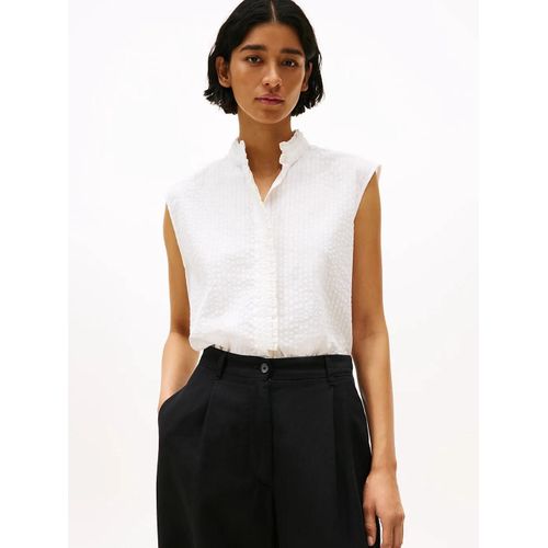 Chemisier Sans Manches En Seersucker À Volants Seersucker Ruffle N/S Shirt/Seersucker Stp/ Ecu - 44