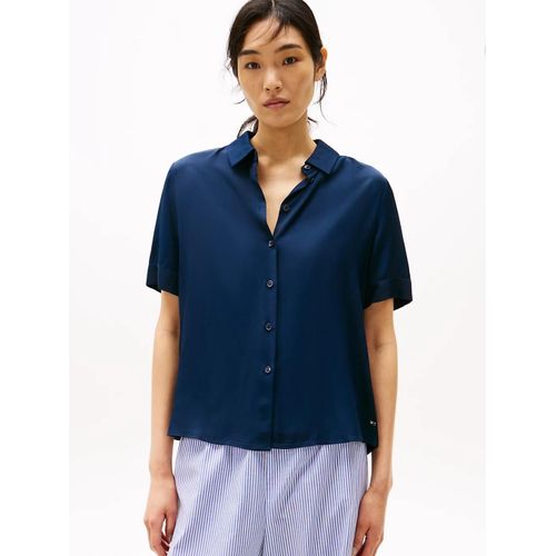 Chemise À Manches Courtes Coupe Décontractée Soft Viscose S/S Shirt/Dark Blue - 46