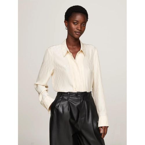 Chemisier Jacquard En Soie Majoritaire Flag Jacquard Silk Blend Blouse/Diamond Flag Jacquard/ Cream - 36r
